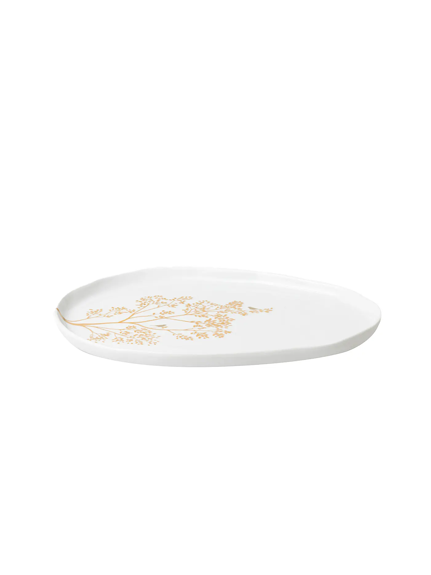 RAEDER | Schale GOLDZWEIG 28,5x20cm Weiss | 